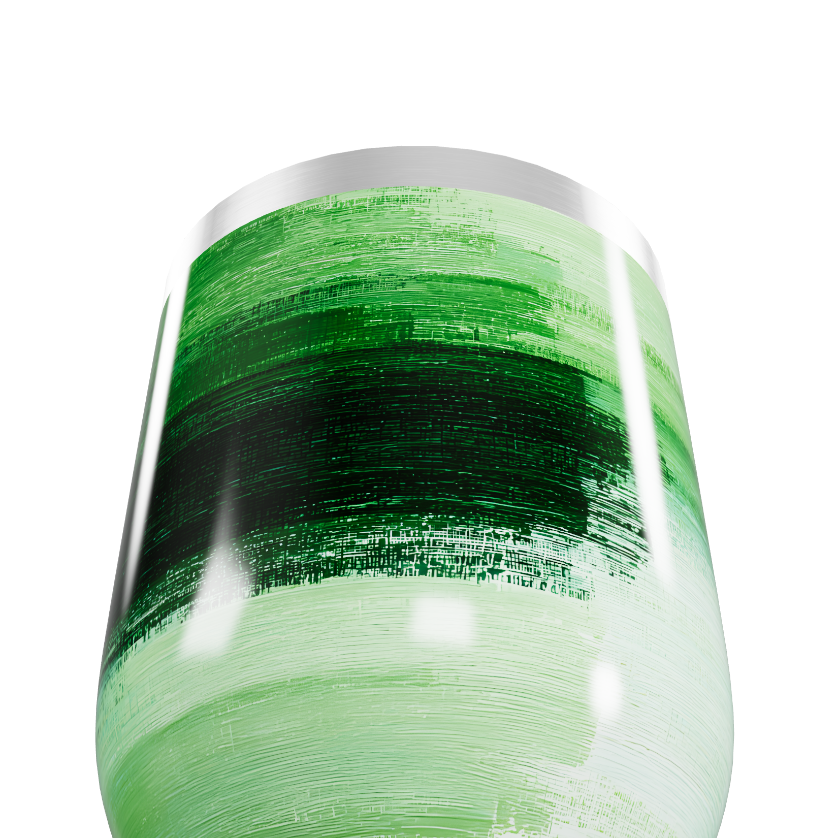 Copo Térmico Slim - Verde com Listras