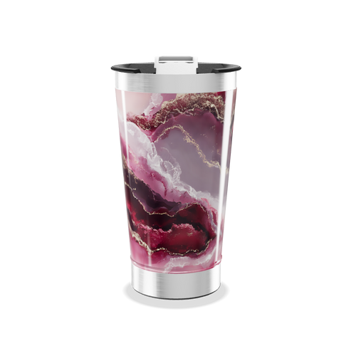 Copo Térmico - Estampa Mármore Rosa