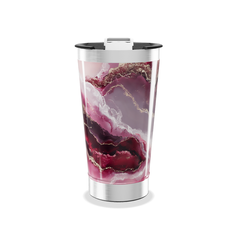 Copo Térmico - Estampa Mármore Rosa