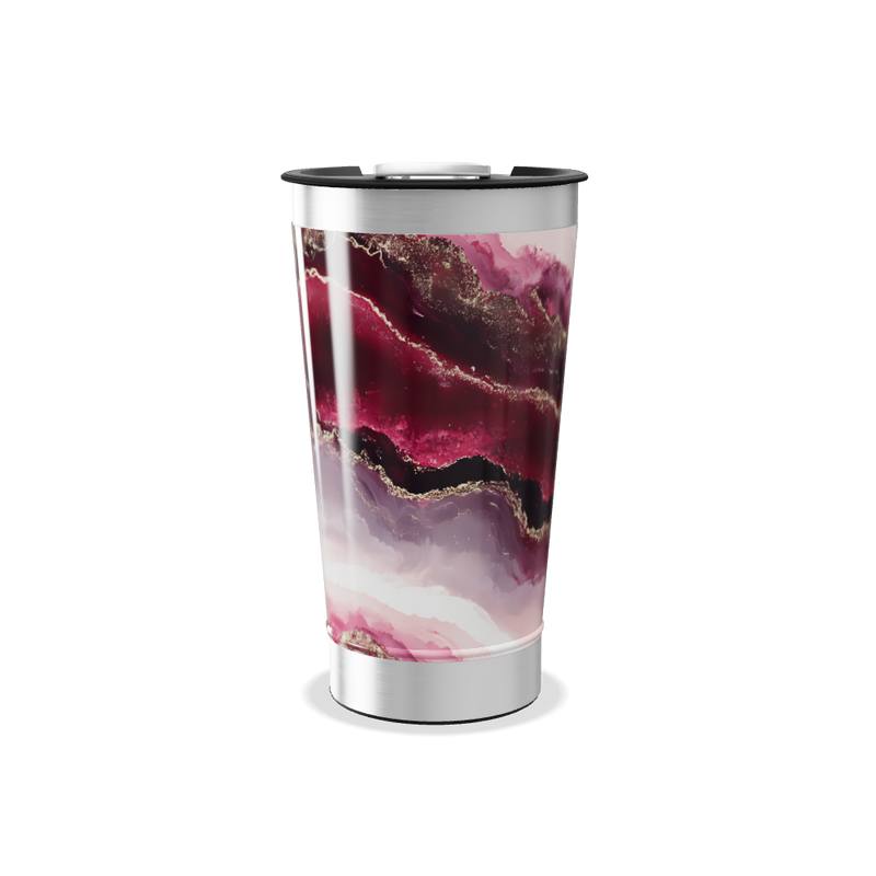 Copo Térmico - Estampa Mármore Rosa