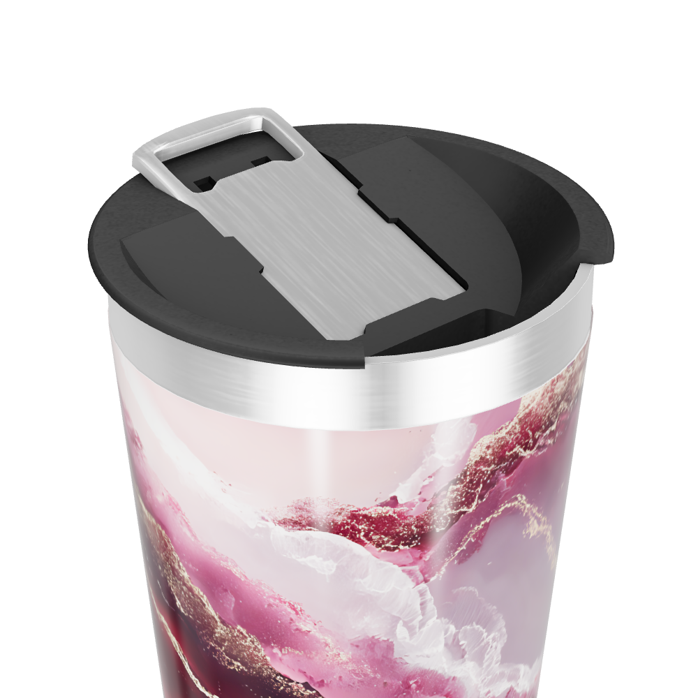 Copo Térmico - Estampa Mármore Rosa