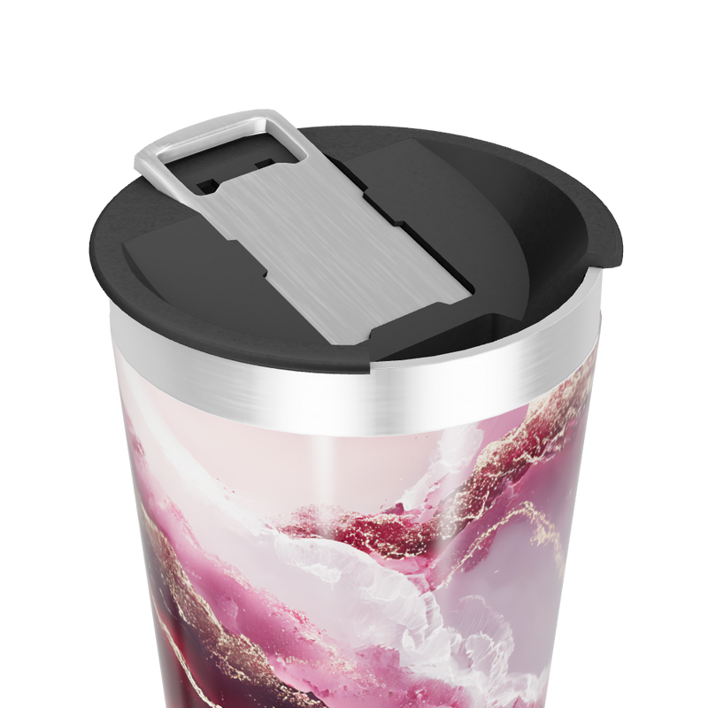 Copo Térmico - Estampa Mármore Rosa