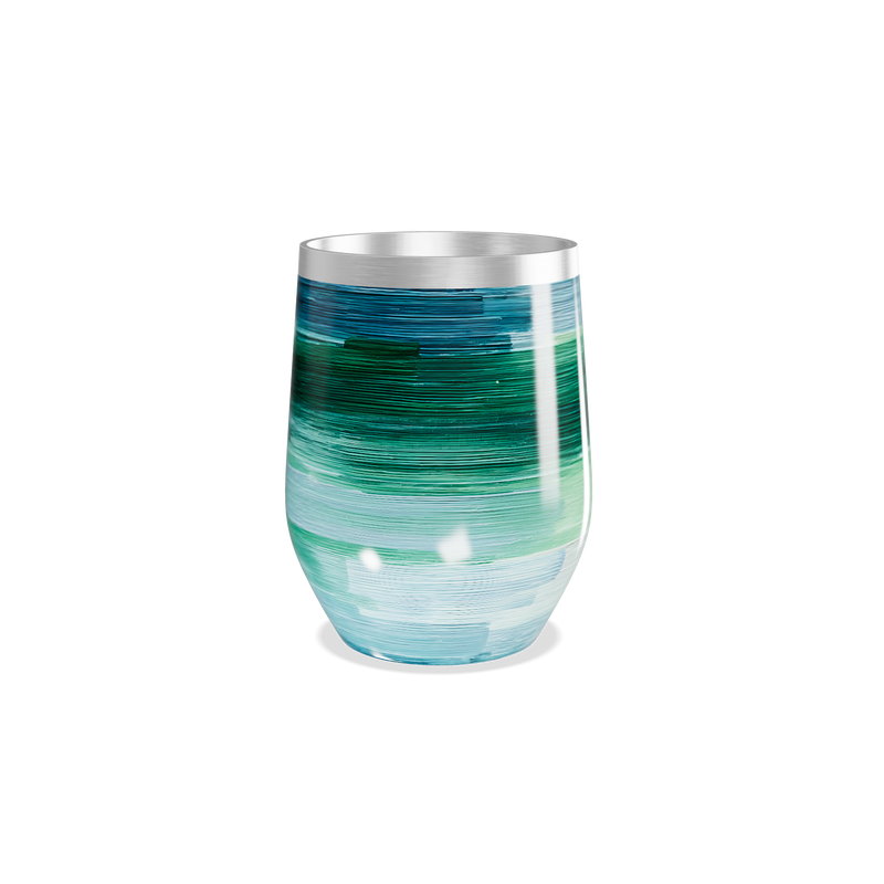 Copo Térmico Slim - Estampa Verde Azul