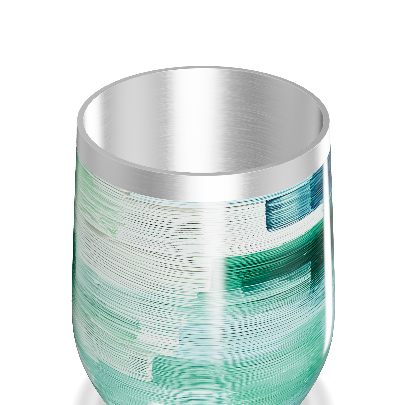 Copo Térmico Slim - Estampa Verde Azul