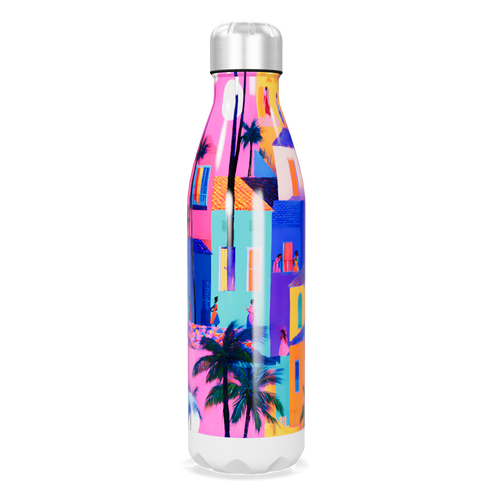 Garrafa Inox - Estampa Colorida Urbana