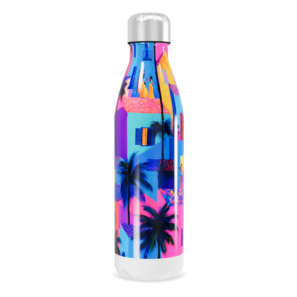 Garrafa Inox - Estampa Colorida Urbana