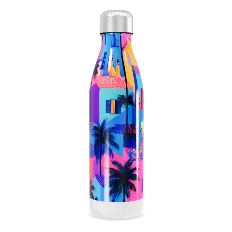 Garrafa Inox - Estampa Colorida Urbana