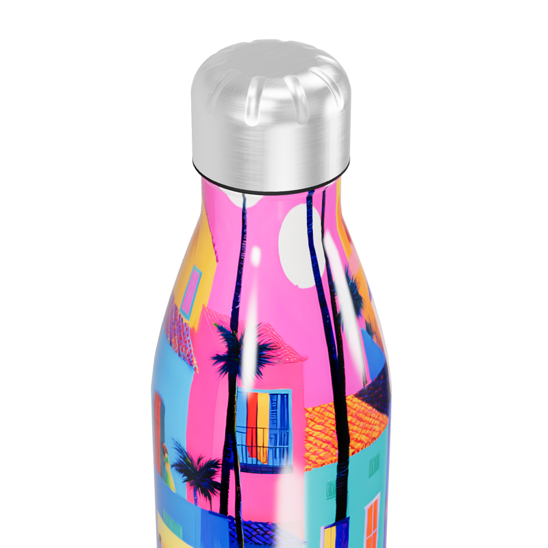 Garrafa Inox - Estampa Colorida Urbana