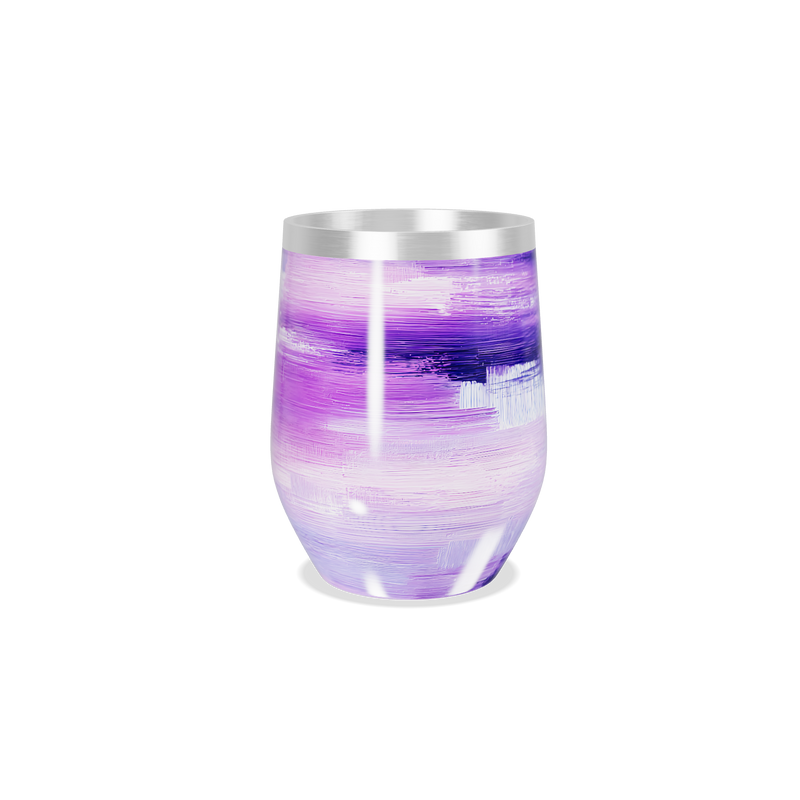 Copo Térmico Slim - Roxo com Estampa Artística