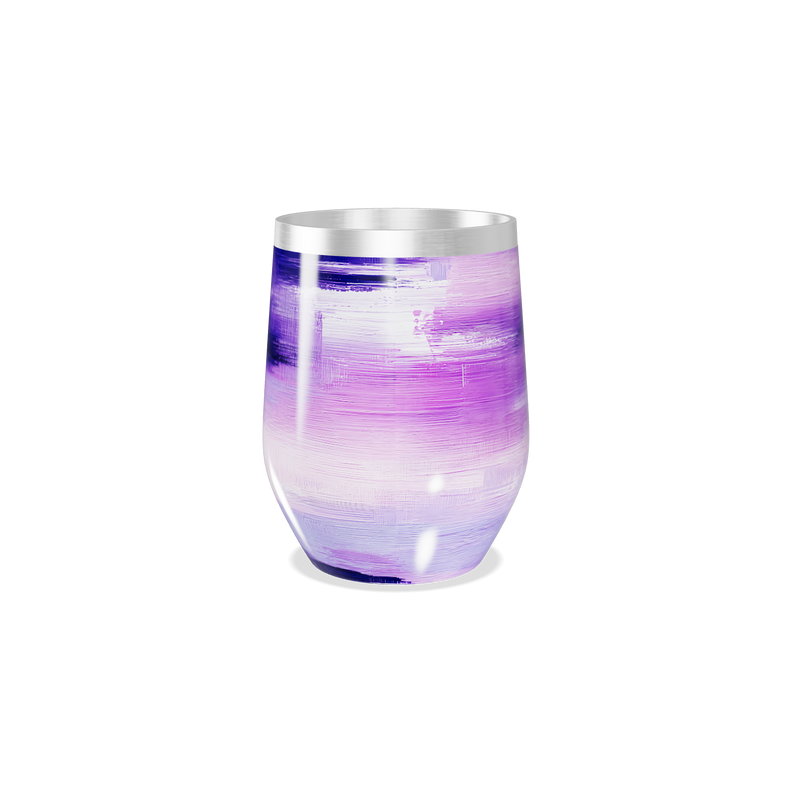 Copo Térmico Slim - Roxo com Estampa Artística