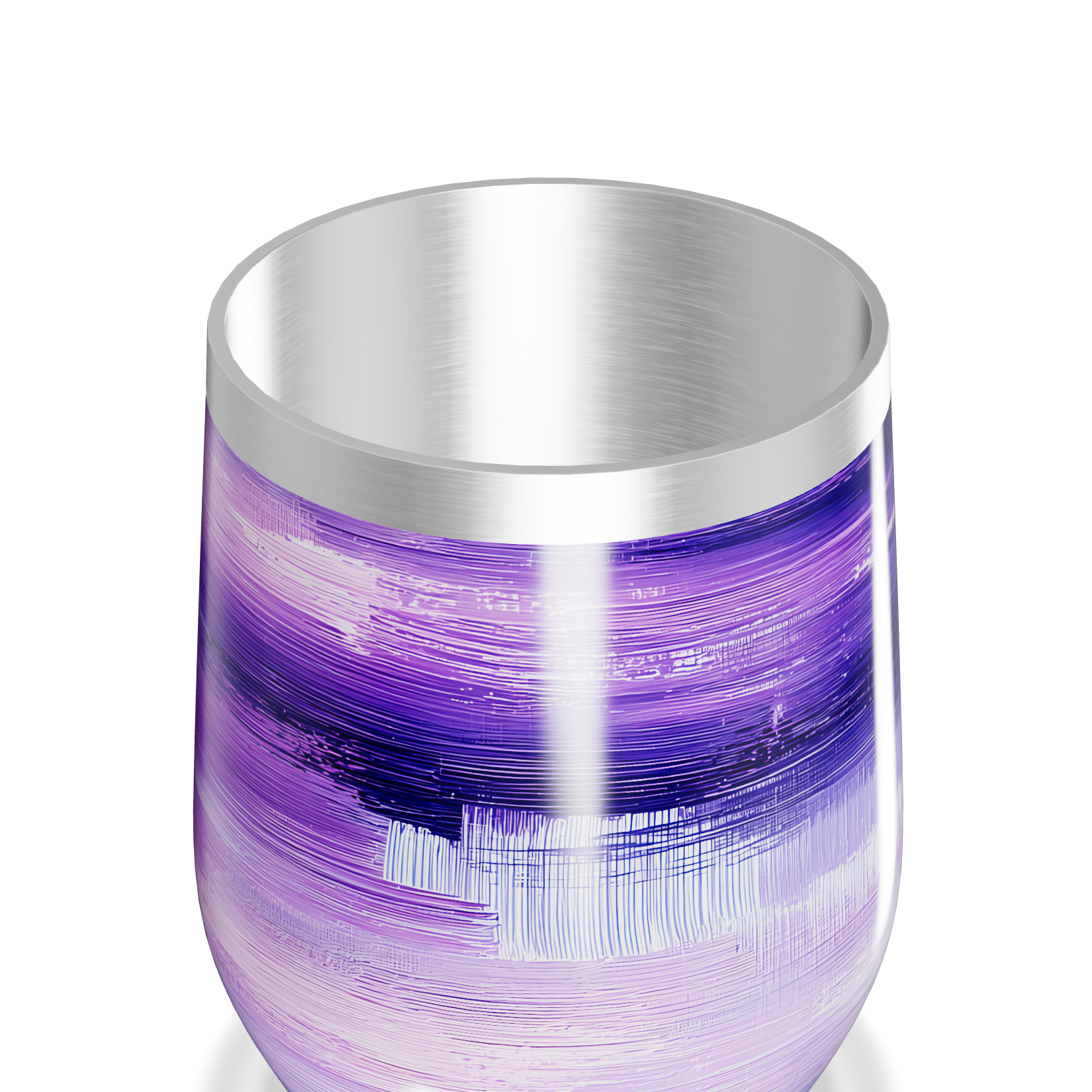 Copo Térmico Slim - Roxo com Estampa Artística