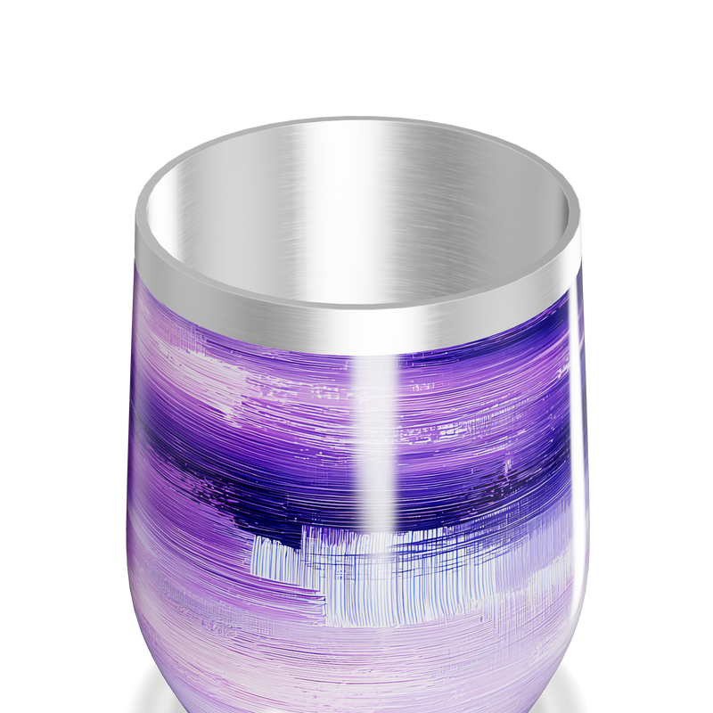 Copo Térmico Slim - Roxo com Estampa Artística