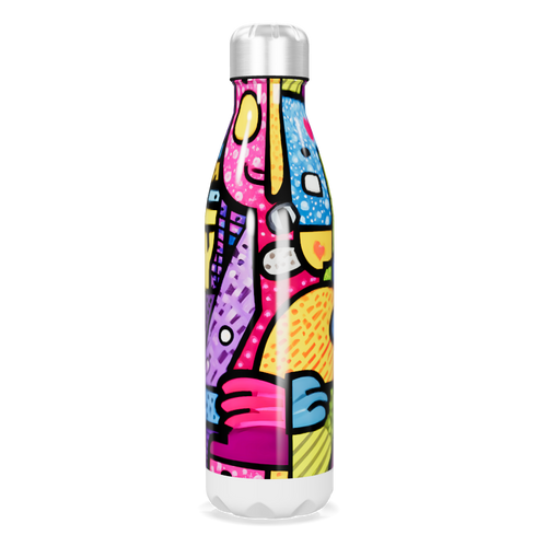Garrafa Inox - Estampa Colorida Artística