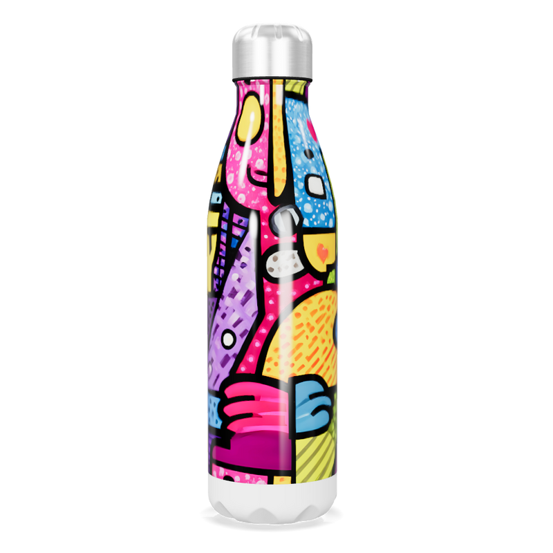 Garrafa Inox - Estampa Colorida Artística