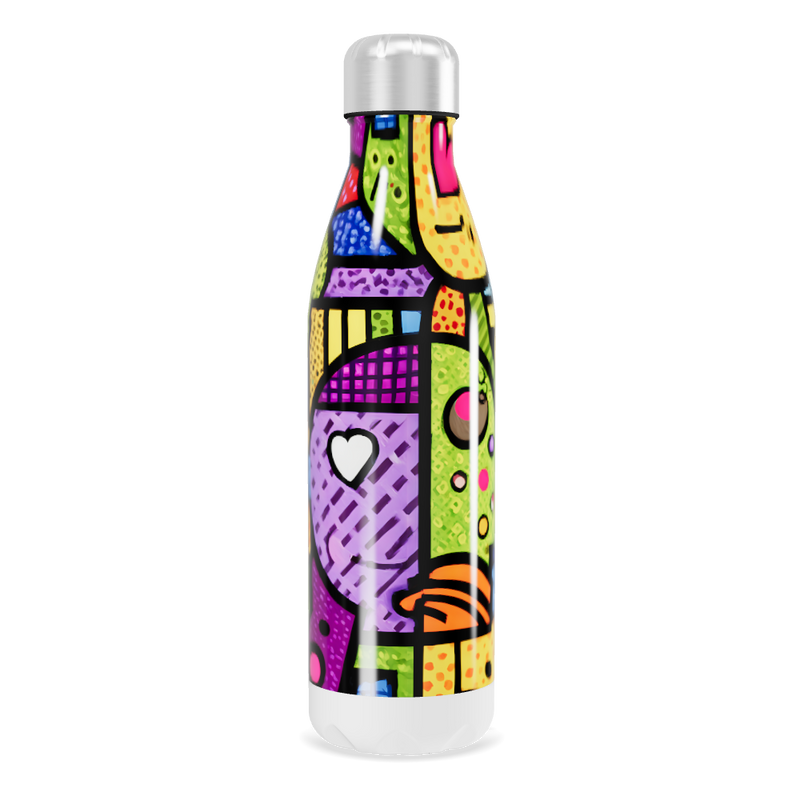 Garrafa Inox - Estampa Colorida Artística