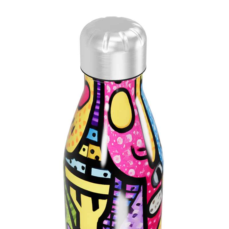 Garrafa Inox - Estampa Colorida Artística