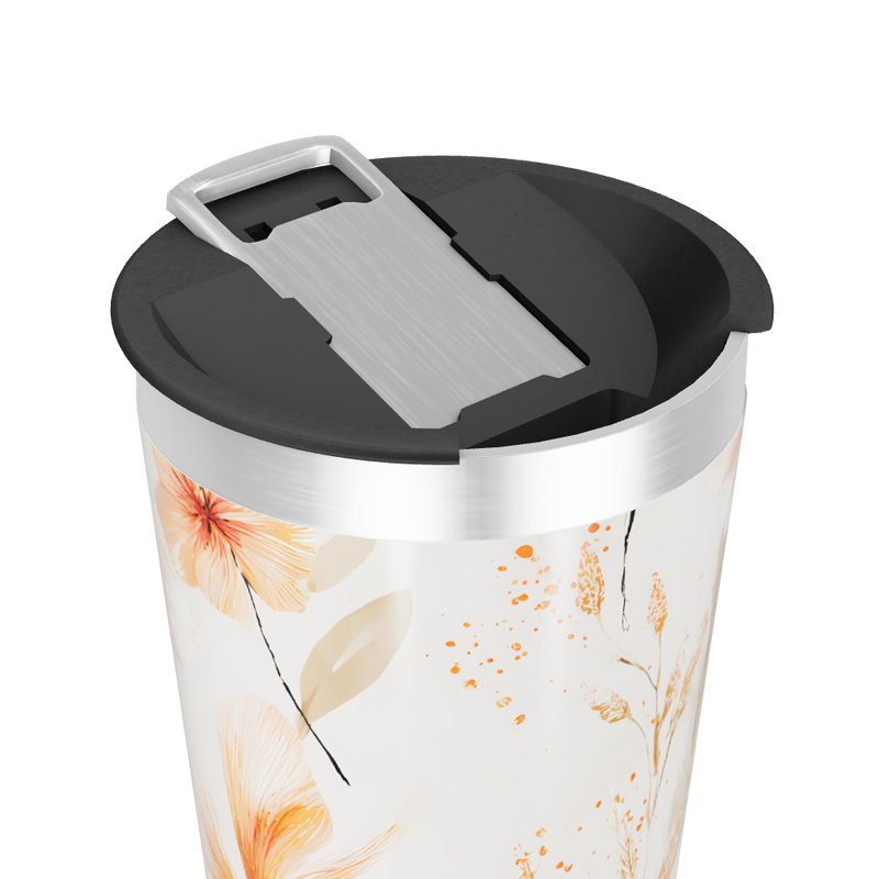 Copo Térmico - Floral Bege Inox