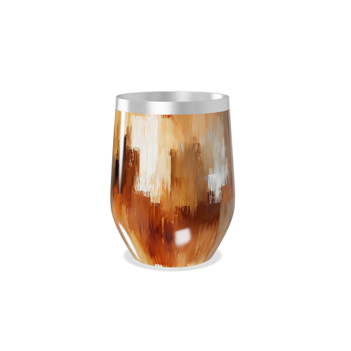 Copo Térmico Slim - Estampa Abstrata Marrom