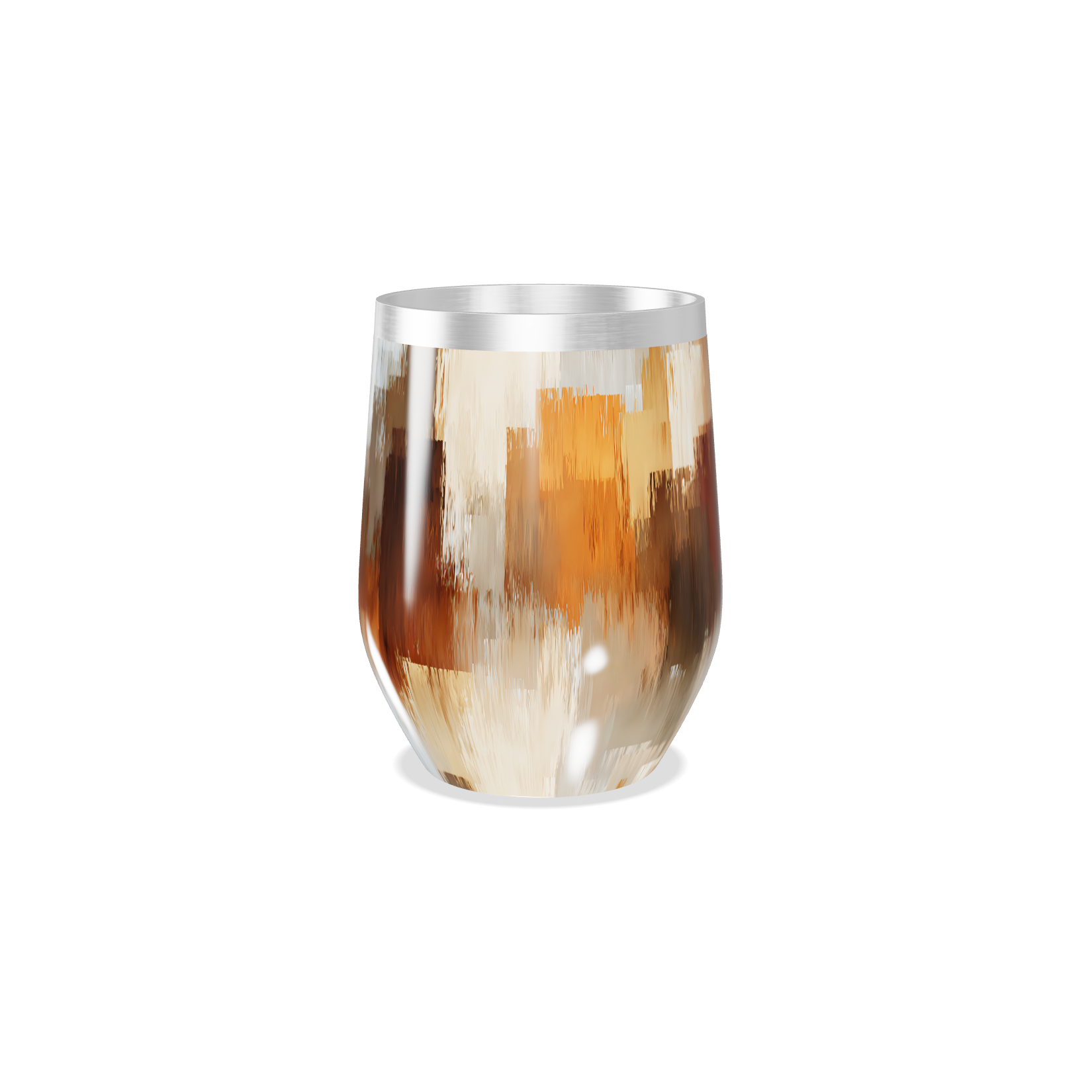 Copo Térmico Slim - Estampa Abstrata Marrom