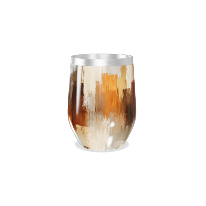 Copo Térmico Slim - Estampa Abstrata Marrom