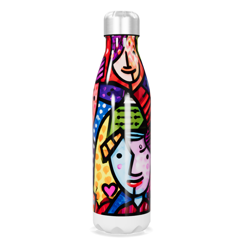 Garrafa Inox - Estampa Artística Colorida