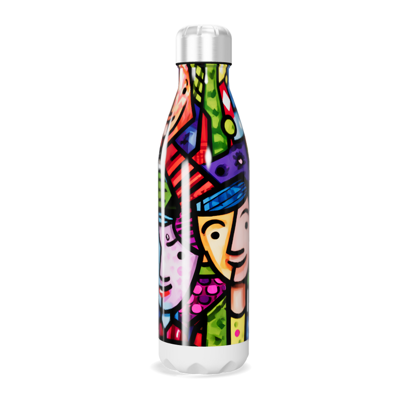 Garrafa Inox - Estampa Artística Colorida
