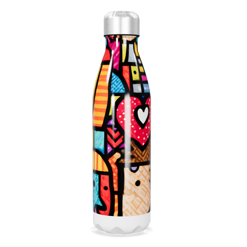 Garrafa Inox - Estampa Colorida Artística
