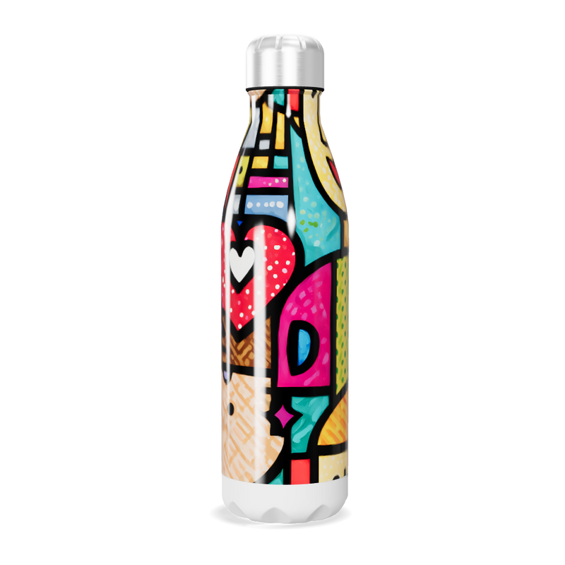 Garrafa Inox - Estampa Colorida Artística