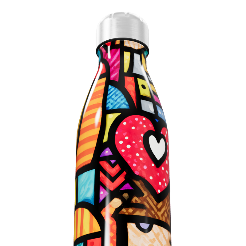 Garrafa Inox - Estampa Colorida Artística