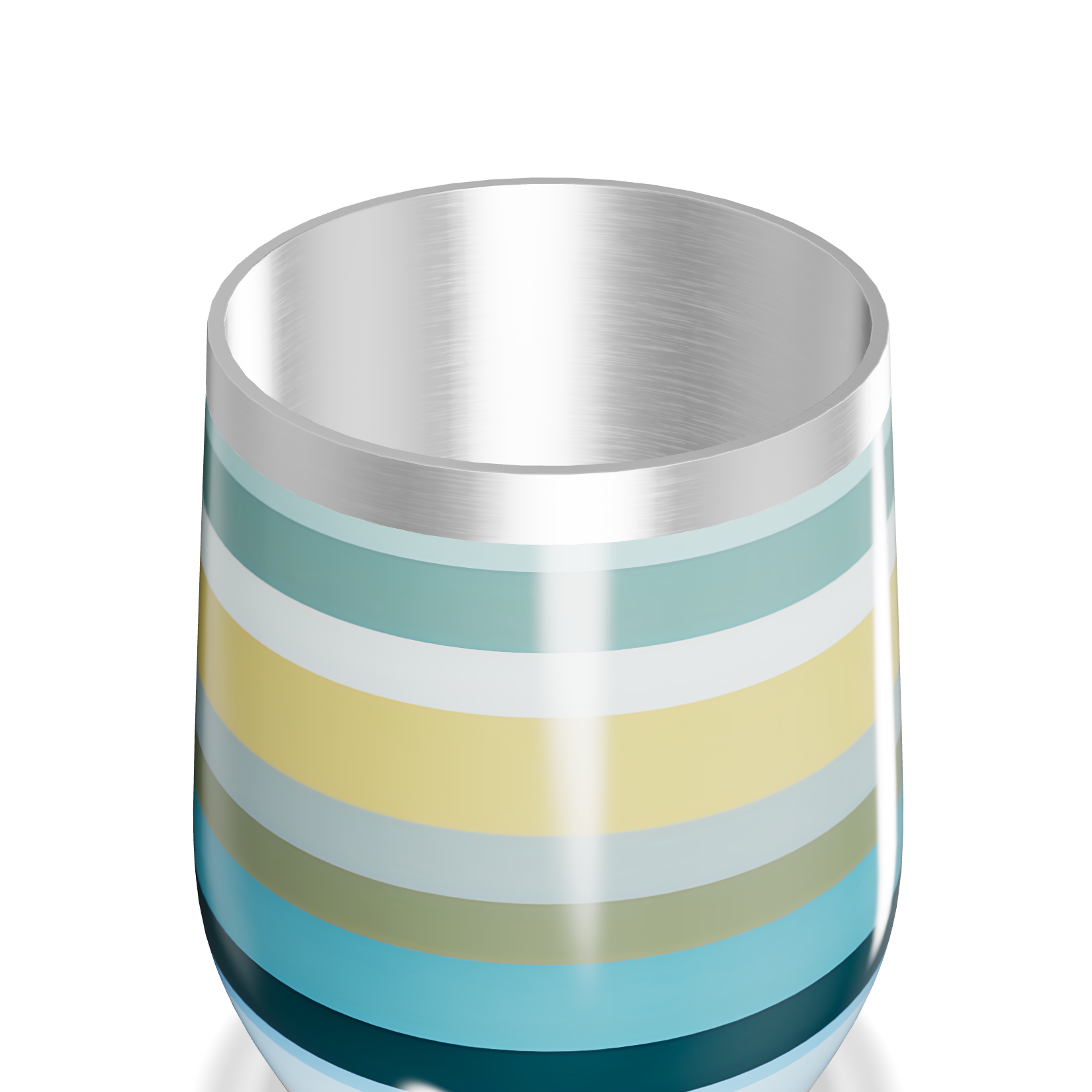 Copo Térmico Slim - Listras Coloridas Inox