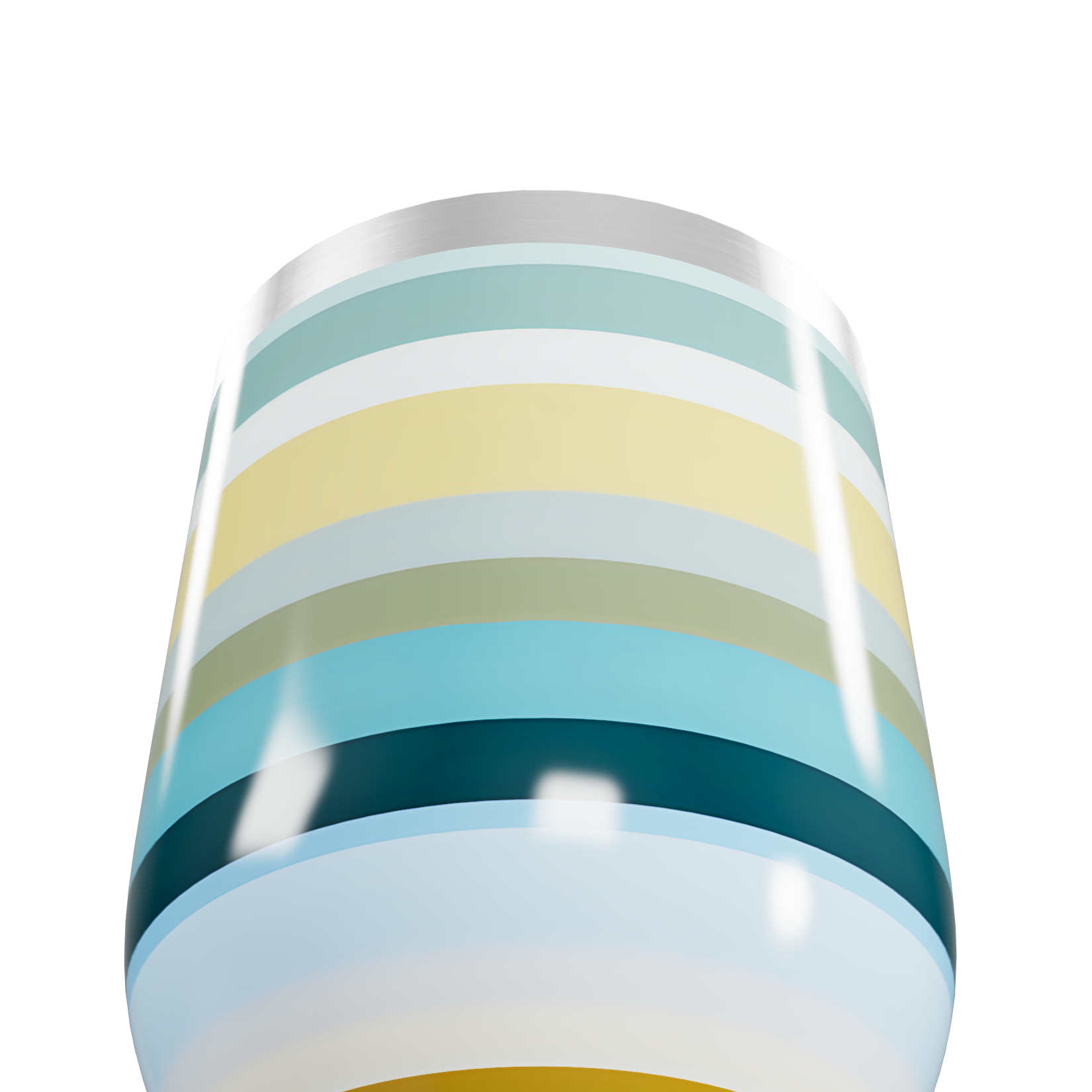 Copo Térmico Slim - Listras Coloridas Inox