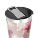 Copo Térmico - Floral rosa aço inox