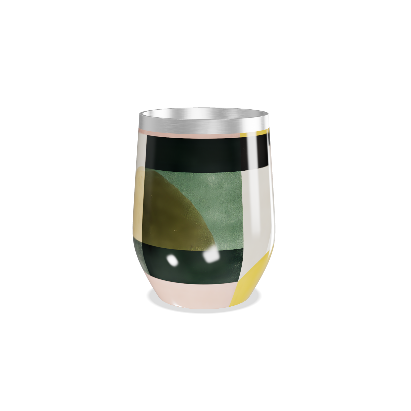 Copo Térmico Slim - Estampa Geométrica Colorida