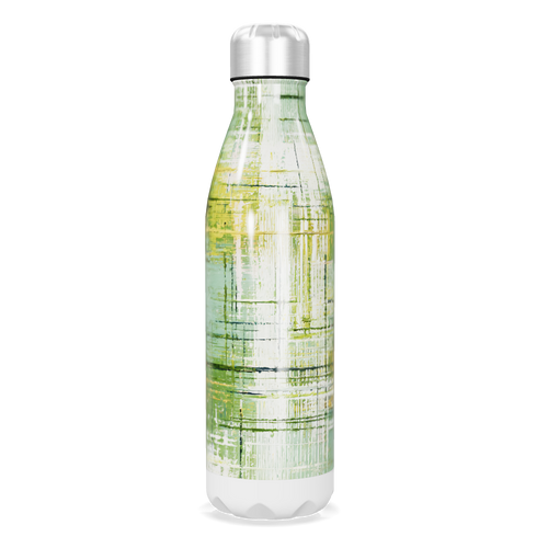 Garrafa Inox - Estampa Verde Geométrica