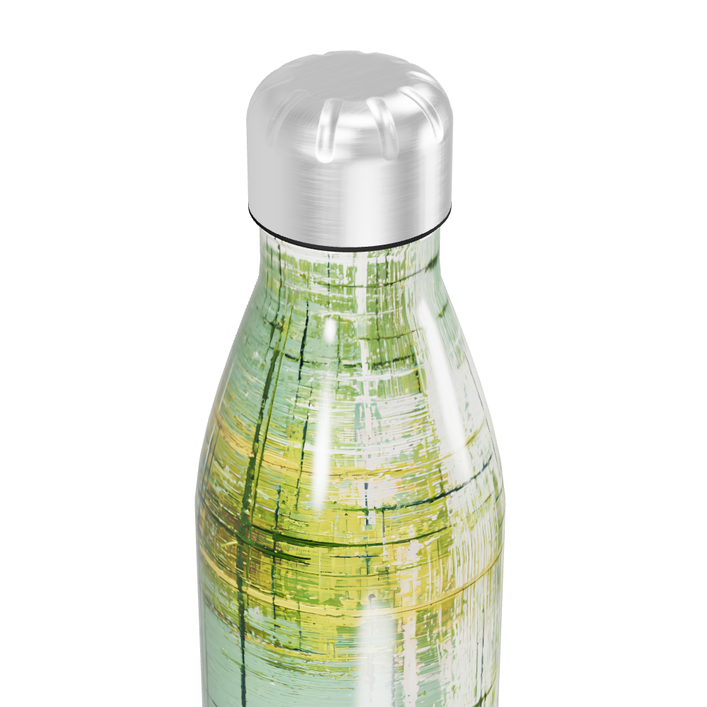 Garrafa Inox - Estampa Verde Geométrica
