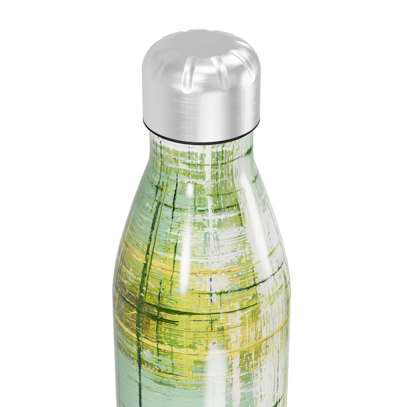 Garrafa Inox - Estampa Verde Geométrica