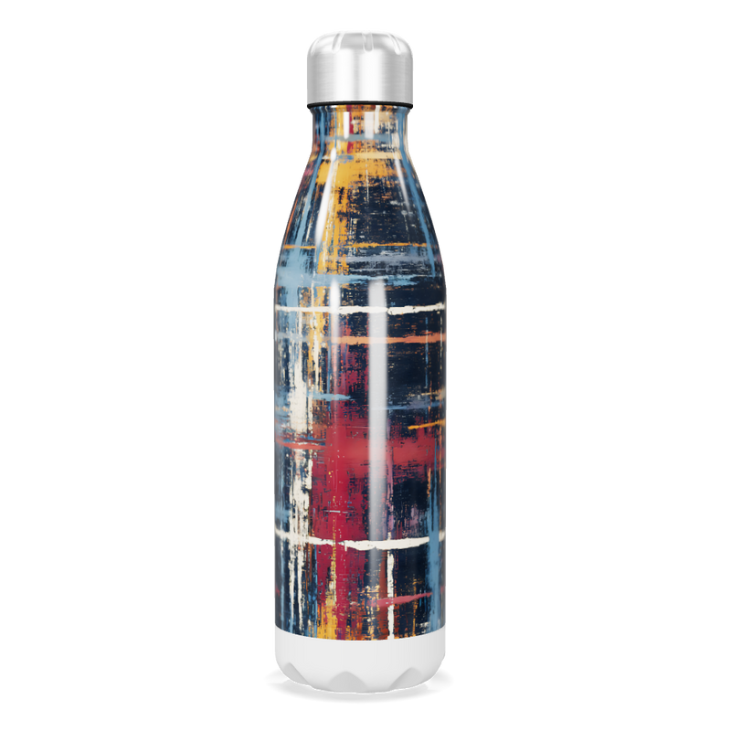 Garrafa Inox - Estampa Abstrata Colorida