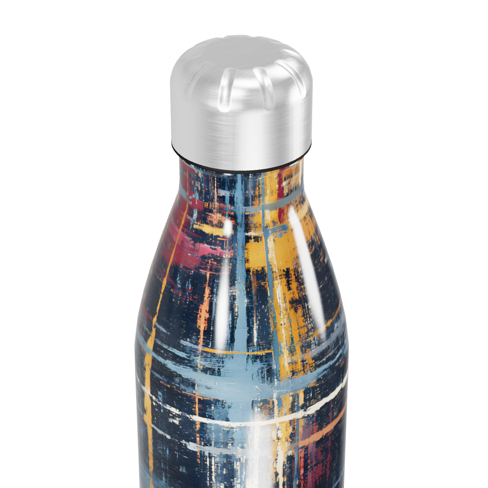 Garrafa Inox - Estampa Abstrata Colorida