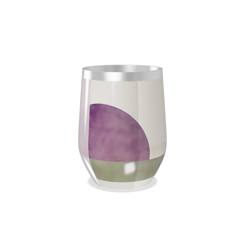 Copo Térmico Slim - Aço Inox Branco Roxo