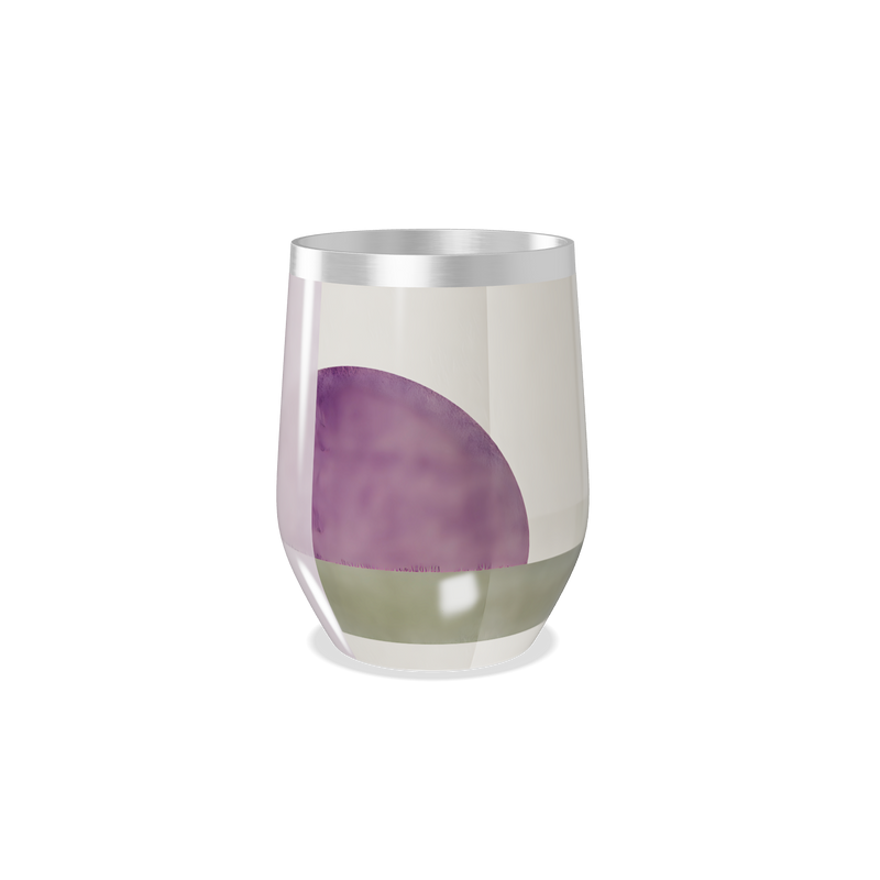 Copo Térmico Slim - Aço Inox Branco Roxo