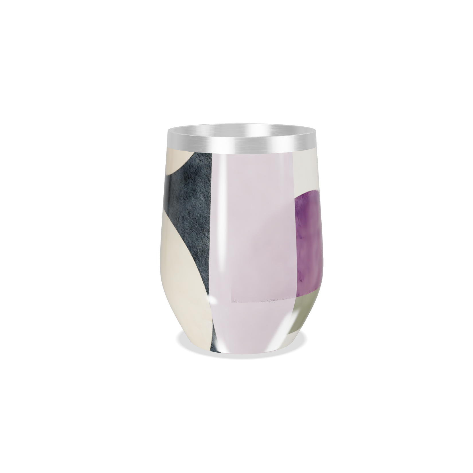 Copo Térmico Slim - Aço Inox Branco Roxo