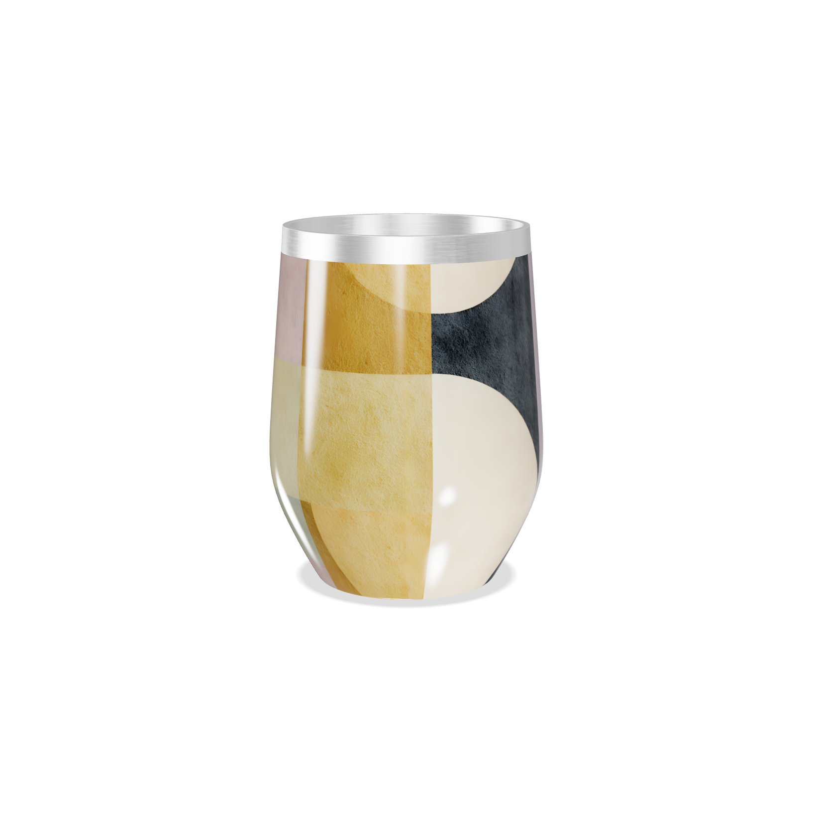 Copo Térmico Slim - Aço Inox Branco Roxo