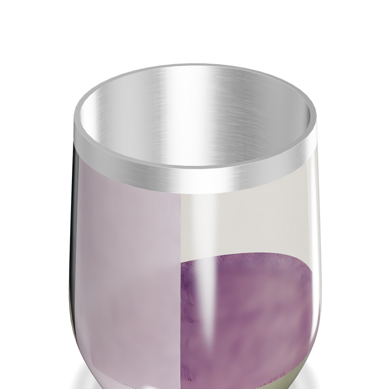 Copo Térmico Slim - Aço Inox Branco Roxo