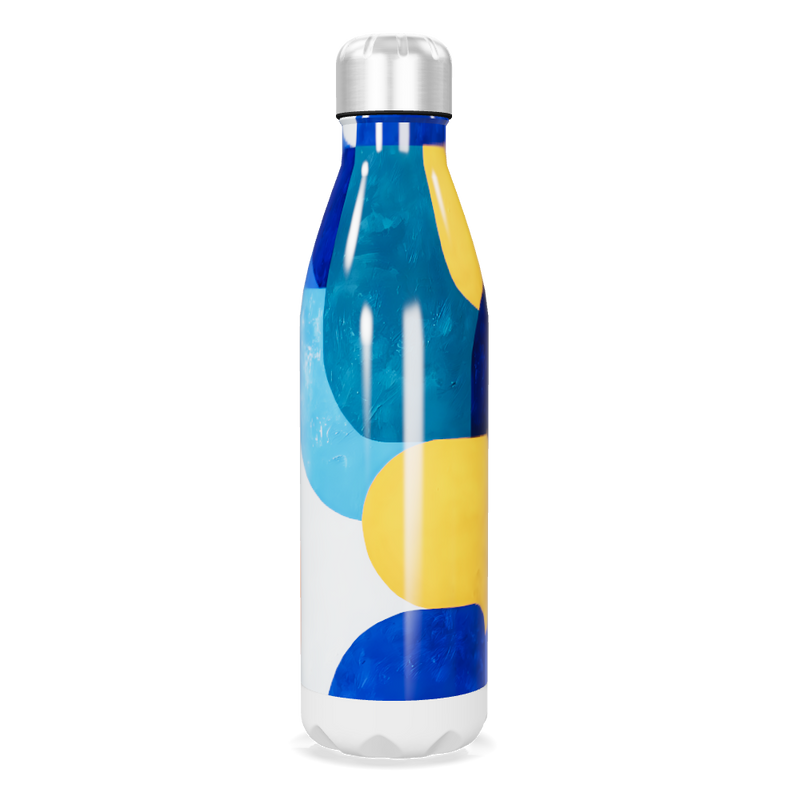 Garrafa Inox - Estampada Azul e Amarela