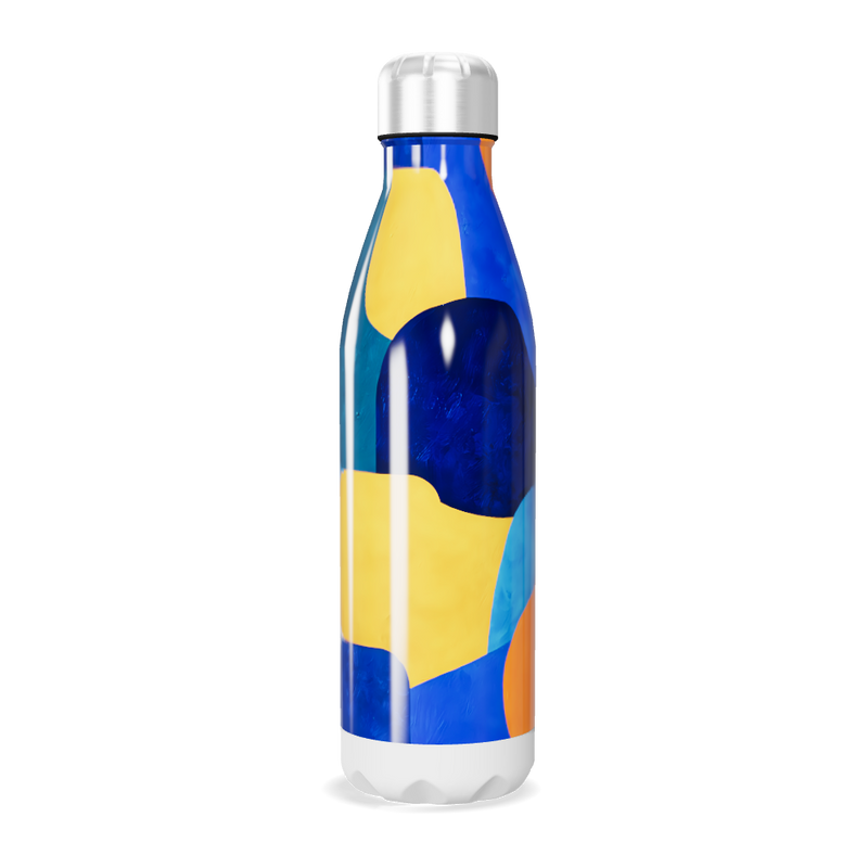 Garrafa Inox - Estampada Azul e Amarela