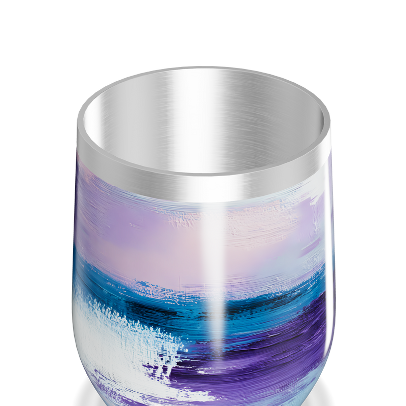 Copo Térmico Slim - Pintura Azul e Roxa