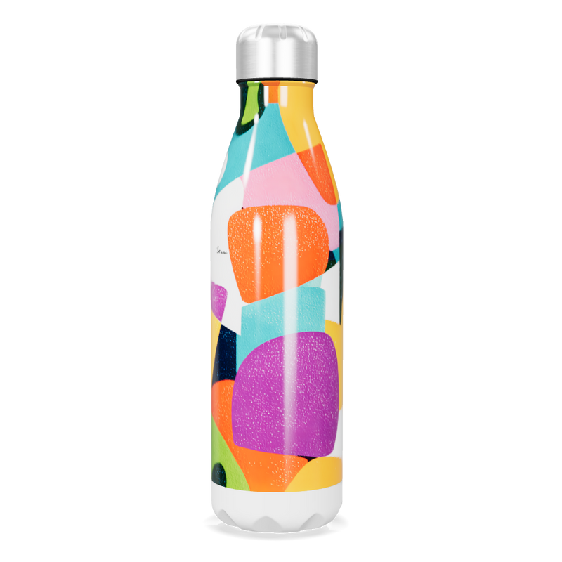 Garrafa Inox Estampada Colorida 500ml