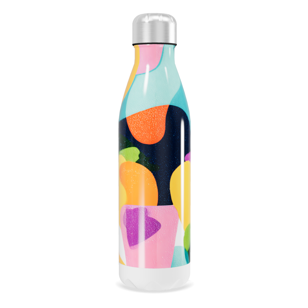 Garrafa Inox Estampada Colorida 500ml