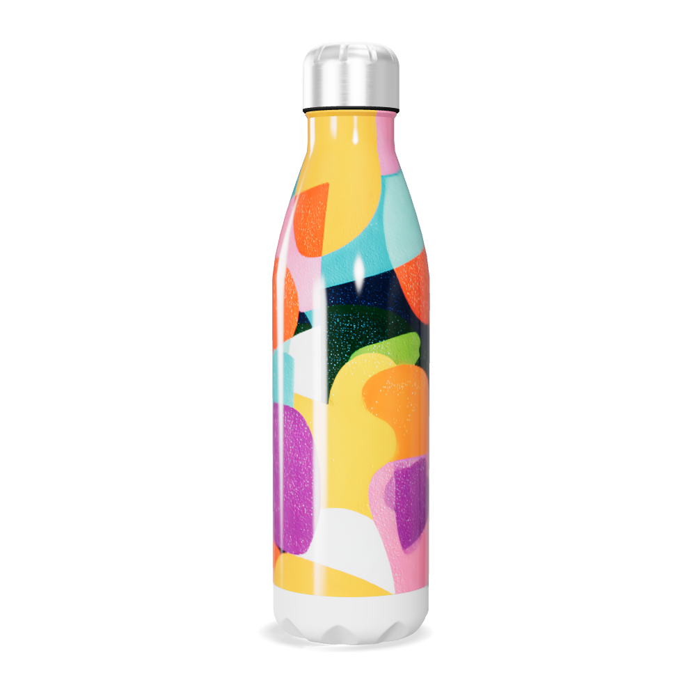 Garrafa Inox Estampada Colorida 500ml