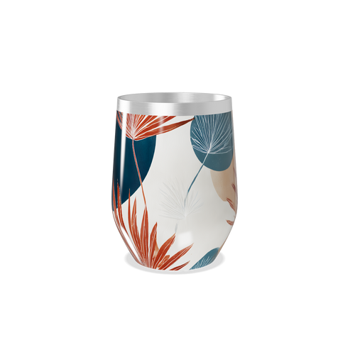 Copo Térmico Slim - Folhas Estampadas Coloridas